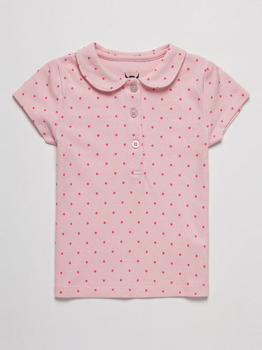Bivol Junior Baby Girl Half Sleeve Polo T-shirt