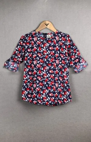 Girls 3/4th Sleeve Rayon Tops