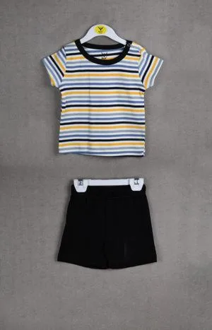 Baby Boy Cotton T-shirt with Shorts Set